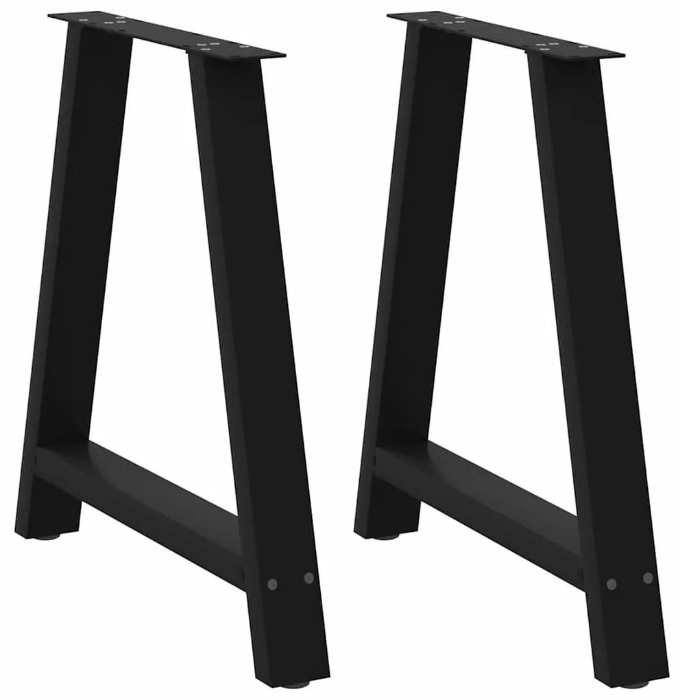 Πόδια Τραπεζαρίας σε Σχήμα Α, 2 τεμ. Μαύρο, 70x(72-73) εκ. Ατσάλι