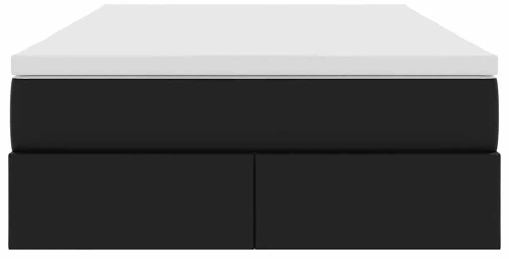 vidaXL Κρεβάτι με αποθηκευτικό χώρο και στρώμα Μαύρο 120 x 200 cm