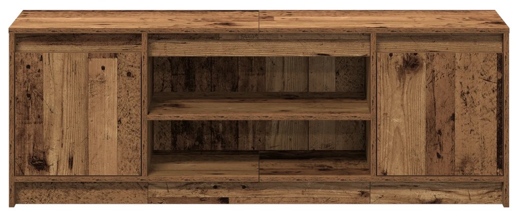 vidaXL Ντουλάπι TV με LED - Παλιό Ξύλο, 139.5x34x50 cm, Φτιαγμένο από Επεξεργασμένο Ξύλο