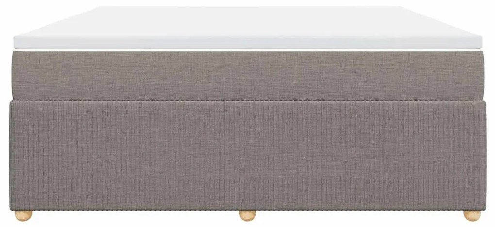 vidaXL Κρεβάτι Boxspring με Στρώμα Taupe 180x200 εκ. Υφασμάτινο