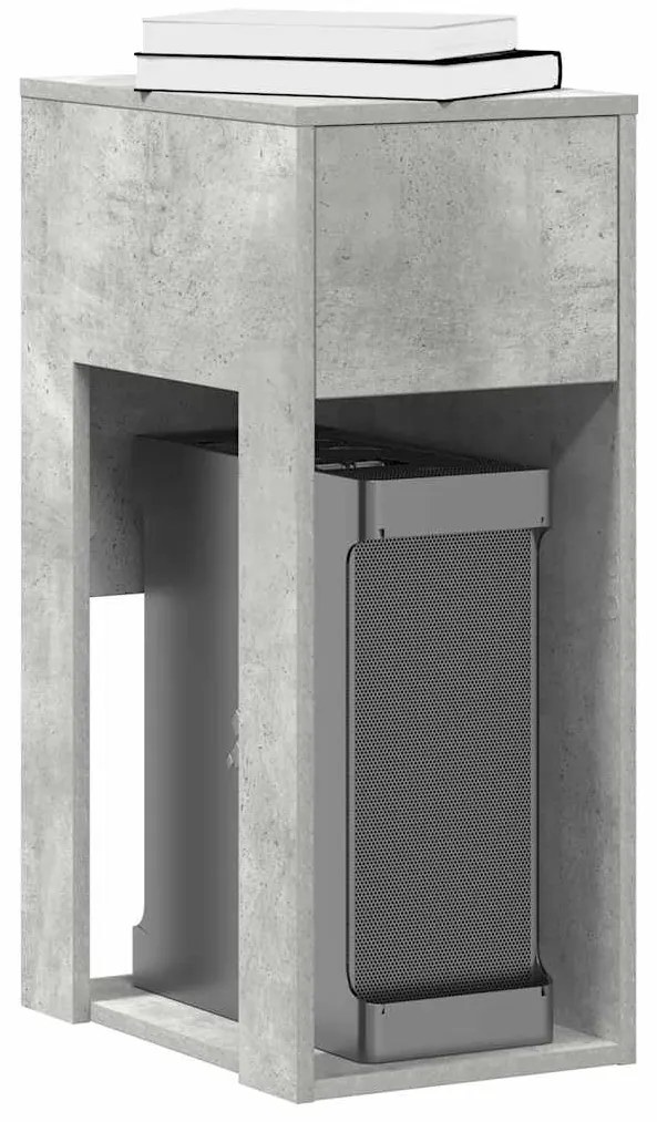 vidaXL Βάση πύργου υπολογιστή με συρτάρι μπετόν γκρι 30x44x74 cm