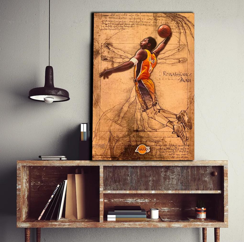 Πίνακας σε καμβά Kobe Bryant x Renaissance Man KNV1673 30cm x 40cm
