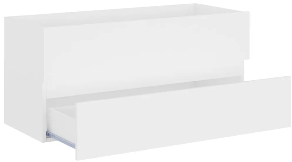 vidaXL Ντουλάπι Νιπτήρα Λευκό 100 x 38,5 x 45 εκ. από Επεξ. Ξύλο