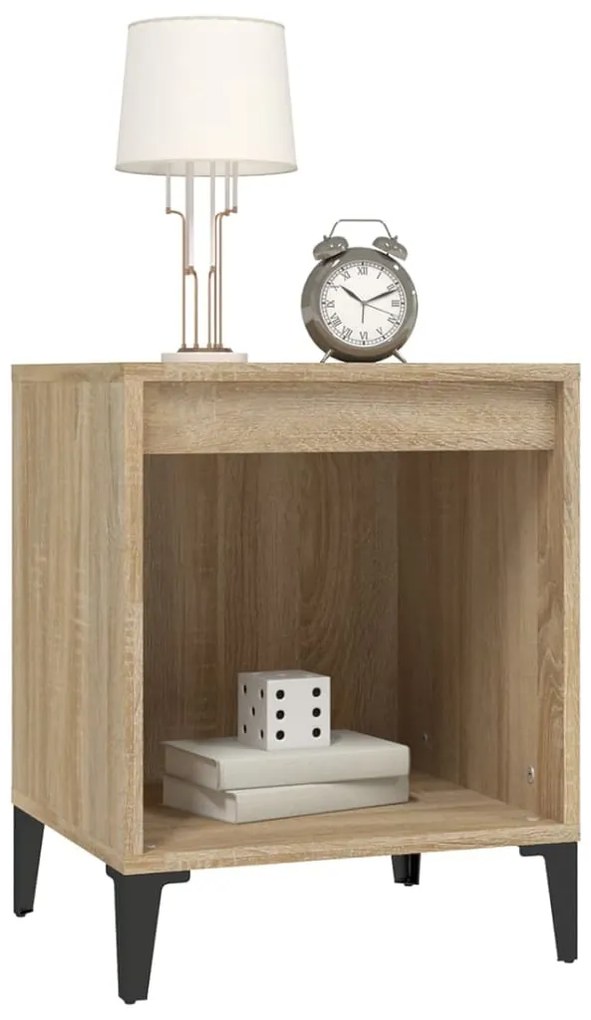 vidaXL Κομοδίνα 2 τεμ. Sonoma Δρυς 40 x 35 x 50 εκ.