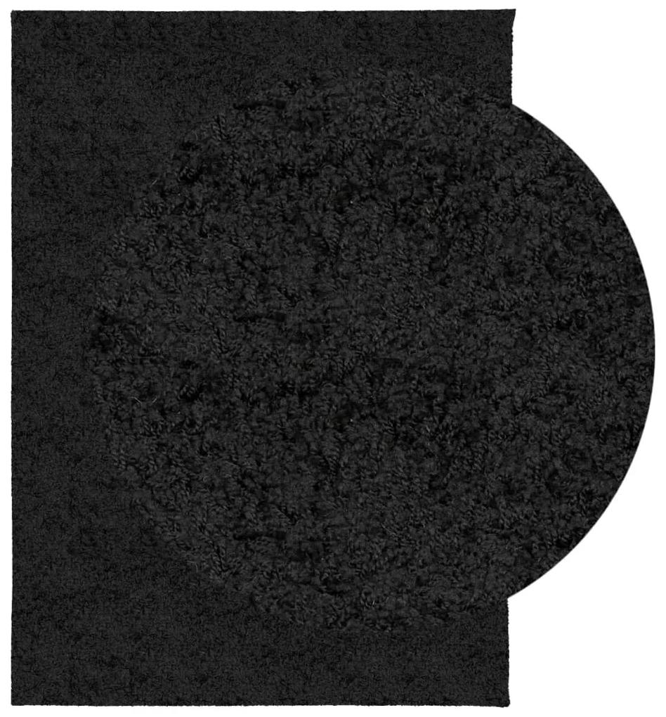 vidaXL Χαλί Shaggy με Ψηλό Πέλος Μοντέρνο Μαύρο 240 x 340 εκ.