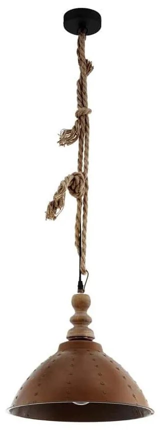 Φωτιστικό Οροφής Κρεμαστό Riddlecombe 33026 Brown Eglo Metal,Wood
