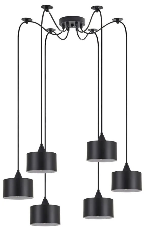 Φωτιστικό Οροφής Κρεμαστό Adept 77-9041 50x300 6xE27 60W Black Homelighting Metal