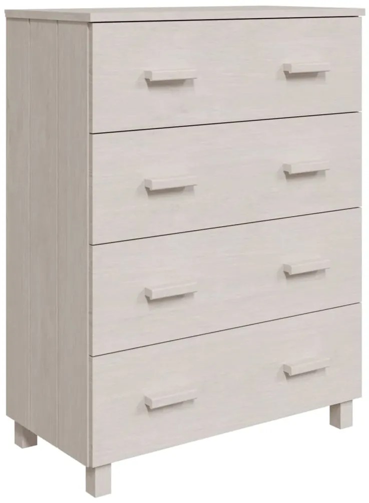 vidaXL Συρταριέρα HAMAR Λευκή 79 x 40 x 103,5εκ. από Μασίφ Ξύλο Πεύκου