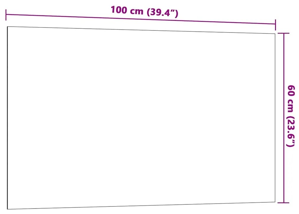 vidaXL Πίνακας Επιτοίχιος Μαγνητικός Μαύρος 100x60εκ. από Ψημένο Γυαλί