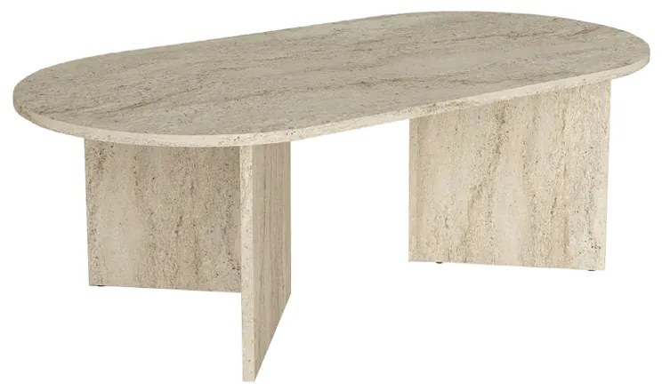 Τραπεζάκι σαλονιού Cortado Megapap χρώμα travertine 120x60x39,6εκ.