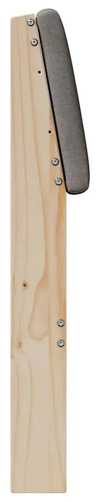 vidaXL Ταπετσαρισμένο κεφαλάρι Taupe 120 cm Στερεά ξυλεία πεύκου