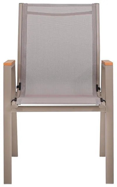 Καρέκλα FL5050 Fylliana Textilene Μπέζ - Γκρί 61x56x90 εκ. 61x56x90 εκ.
