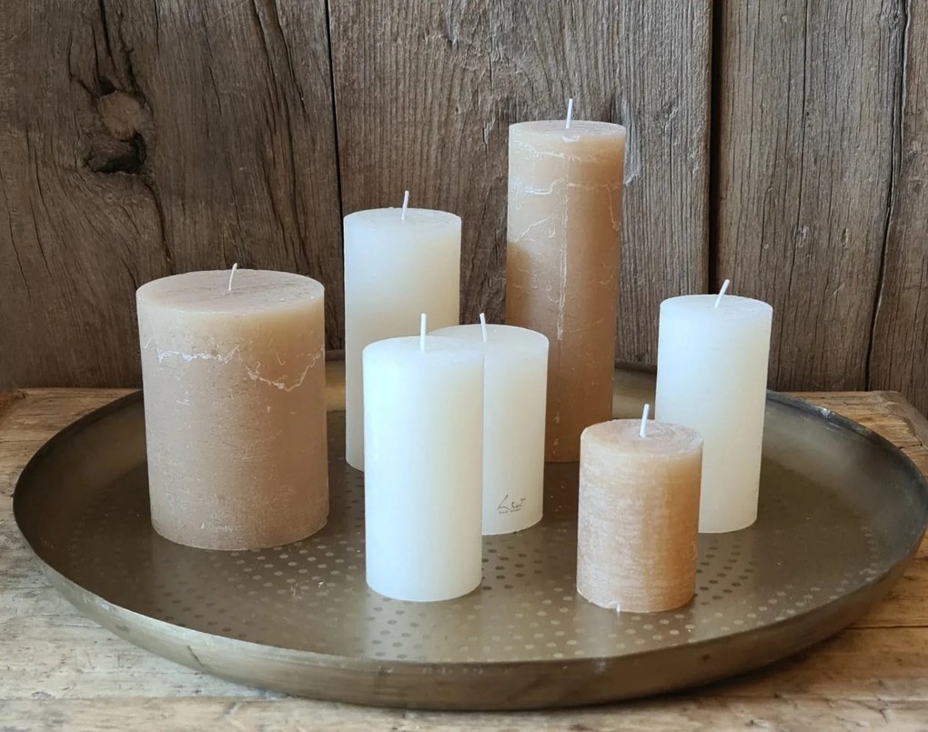 Cylindrical Candle RASTELI 15cm X Ø7cm Ρουστικ - Luz Your Senses 415.53-53