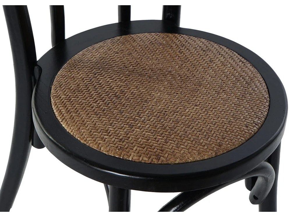 Καρέκλα Τραπεζαρίας DKD Home Decor Μαύρο Πολύχρωμο 43 x 44 x 89 cm