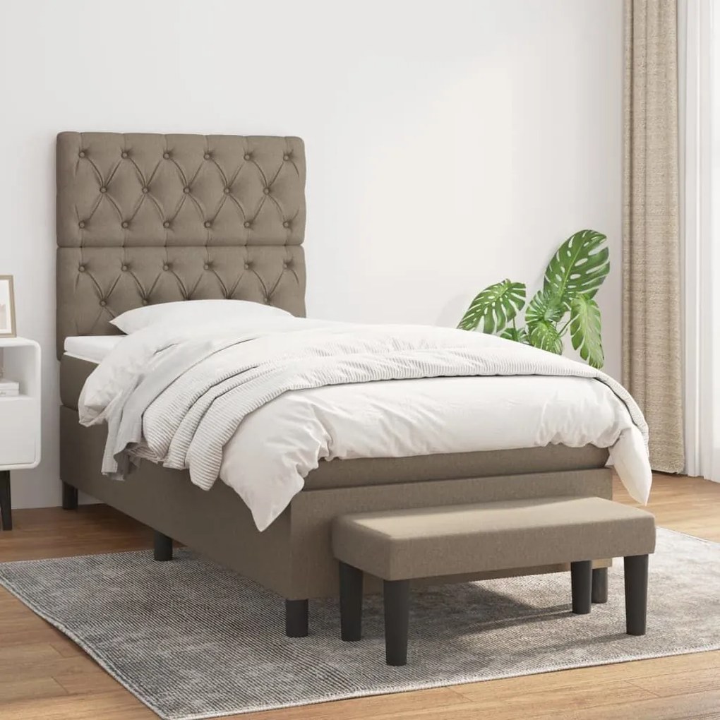 ΚΡΕΒΑΤΙ BOXSPRING ΜΕ ΣΤΡΩΜΑ TAUPE 80X200 ΕΚ. ΥΦΑΣΜΑΤΙΝΟ 3136793