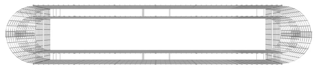 Συρματοκιβώτιο-Γλάστρα Υπερυψωμένη 260x50x100 εκ Γαλβαν. Ατσάλι - Ασήμι