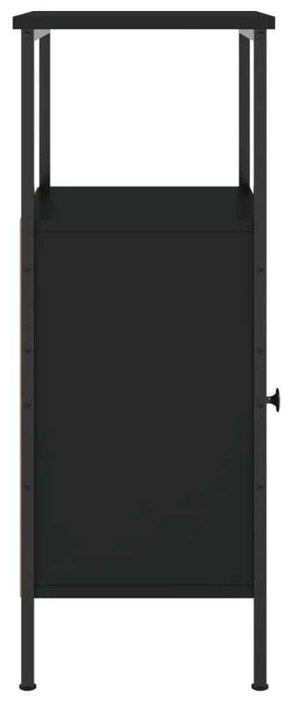 vidaXL Κομοδίνο Μαύρο 41 x 31 x 80 εκ. από Επεξεργασμένο Ξύλο