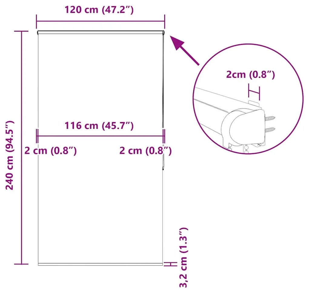 ΚΟΥΡΤΙΝΑ ΜΠΑΝΙΟΥ ΡΟΛΟ ΚΑΣΕΤΑ 120X240ΕΚ. ΠΛΑΤΟΣ ΥΦΑΣΜΑΤΟΣ 116ΕΚ. 4015036