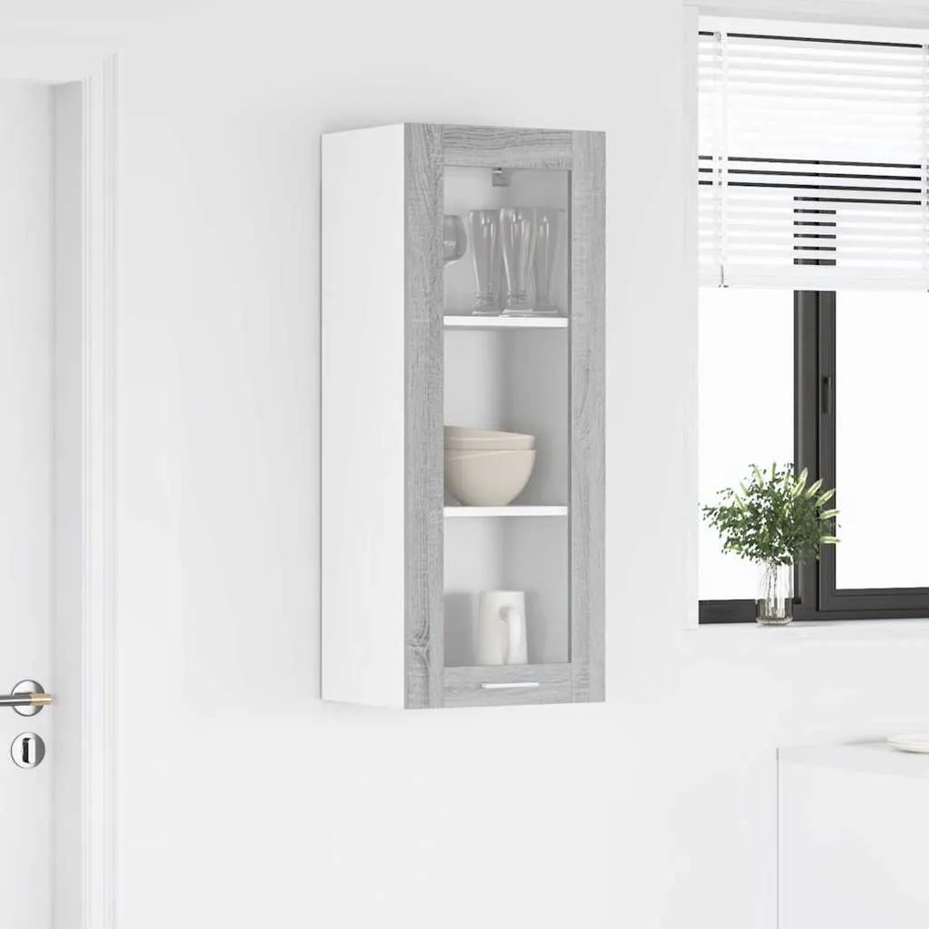 vidaXL Κρεμαστό ντουλάπι με αποθήκευση Γκρίζο Σονομα 40 x 31 x 100 εκ.