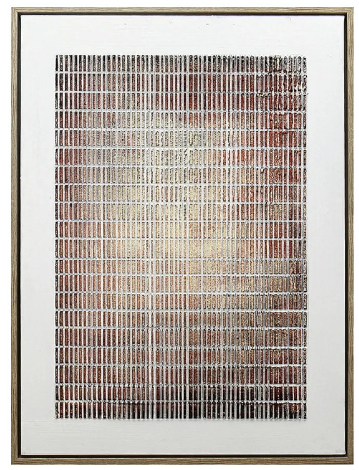 Πίνακας Χειροποίητος Καμβάς Mdf-Ps Plastic Λευκός-Καφέ ESPIEL 60x3,8x80εκ. FAL323