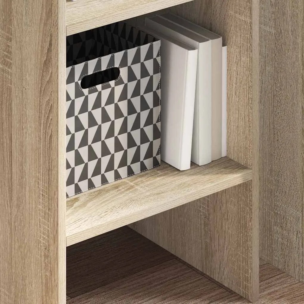 vidaXL Βιβλιοθήκη Χρώμα Sonoma Δρυς 40 x 35 x 180 εκ. από Επεξ. Ξύλο
