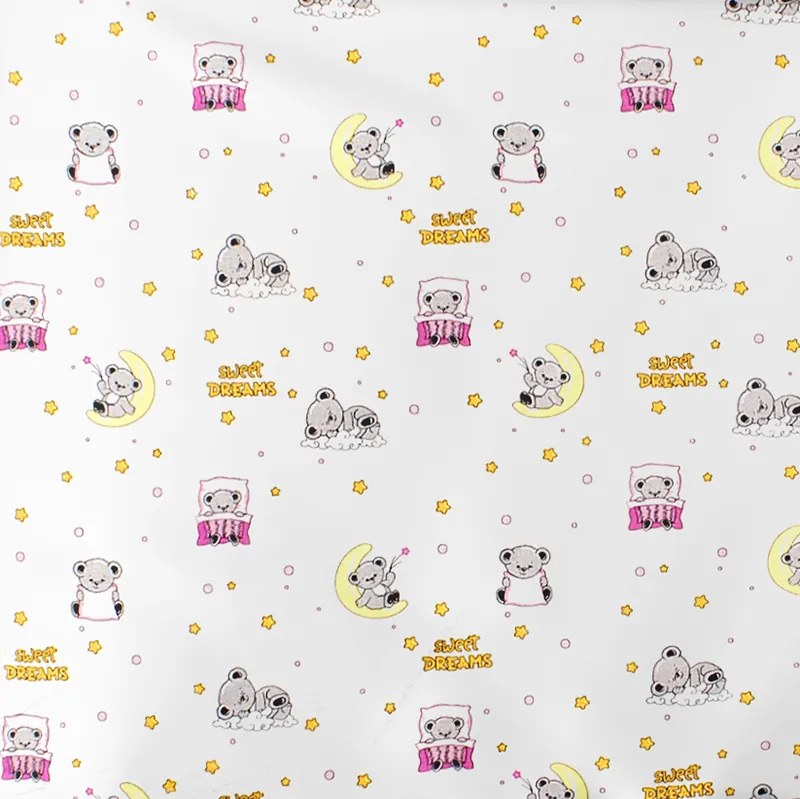 Πάνα Χασέ (80x80) Dimcol Sweet Dreams 553 White - Pink