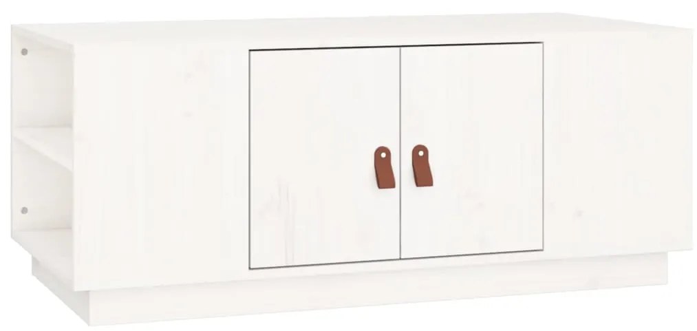 vidaXL Τραπεζάκι Σαλονιού Λευκό 100x50x41 εκ. από Μασίφ Ξύλο Πεύκου