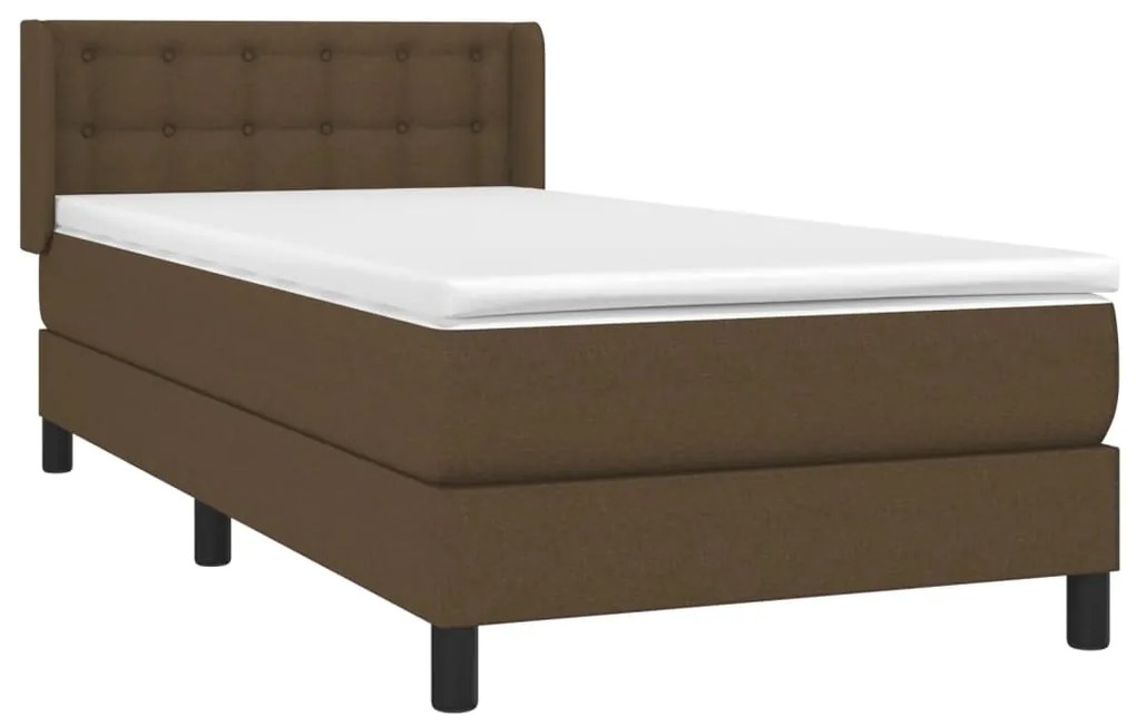 ΚΡΕΒΑΤΙ BOXSPRING ΜΕ ΣΤΡΩΜΑ ΣΚΟΥΡΟ ΚΑΦΕ 80X200 ΕΚ. ΥΦΑΣΜΑΤΙΝΟ 3129988