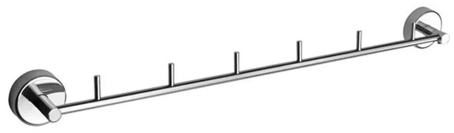 Άγκιστρο Μπάνιου 6 Θέσεων Moderno 2206 47cm Chrome Karag Stainless Steel