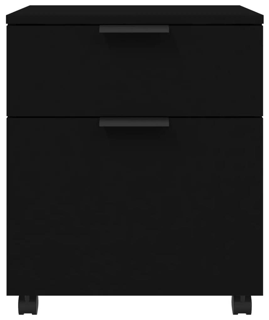 Φορητό Ντουλάπι Αρχείων Μαύρο 45 x 38 x 54 εκ. Επεξεργ. Ξύλο - Μαύρο