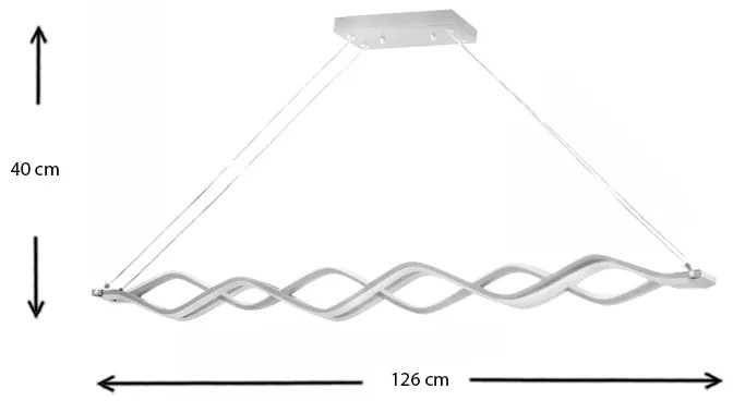 ΦΩΤΙΣΤΙΚΟ ΟΡΟΦΗΣ LED OPRAY MEGAPAP ΜΕΤΑΛΛΙΚΟ ΧΡΩΜΑ ΛΕΥΚΟ 126X6X40ΕΚ.