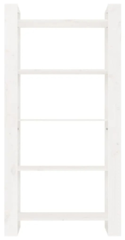 vidaXL Βιβλιοθήκη/Διαχωριστικό Χώρου Λευκό 80x35x160 εκ. Μασίφ Ξύλο