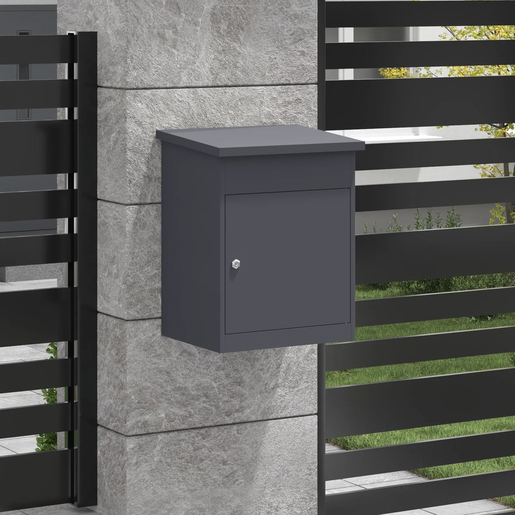 vidaXL Θυρίδα Πακέτων Ανθρακί 44 x 35 x 59 εκατοστά Ατσάλι