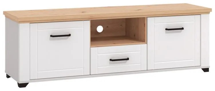 Έπιπλο Τηλεόρασης Valencia TV 150 Λευκό - Artisan Oak - Λευκό Μάτ 147*41*47,5 εκ. 147x41x47.5 εκ.