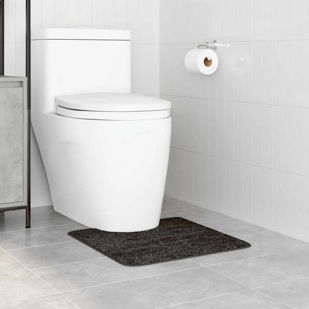 vidaXL Πατάκι μπάνιου Σκούρο γκρι 50 x 50 cm Πολυπροπυλένιο