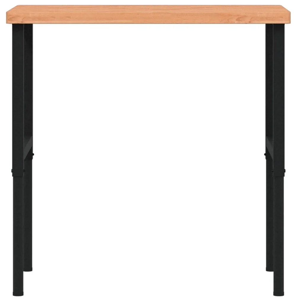 vidaXL Πάγκος Εργασίας Ορθογώνιος 100x60x(73-99,5) εκ Μασίφ Ξύλο Οξιάς