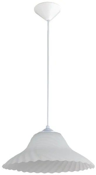 Κρεμαστό Φωτιστικό Οροφής 1xΕ27 Γυαλί Φ26cm PDA 1143 Arlight-83456-Λευκό 0083456