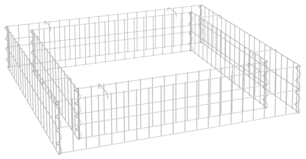 Συρματοκιβώτιο-Γλάστρα Υπερυψωμένη 100x100x20 εκ. Γαλβ. Χάλυβας