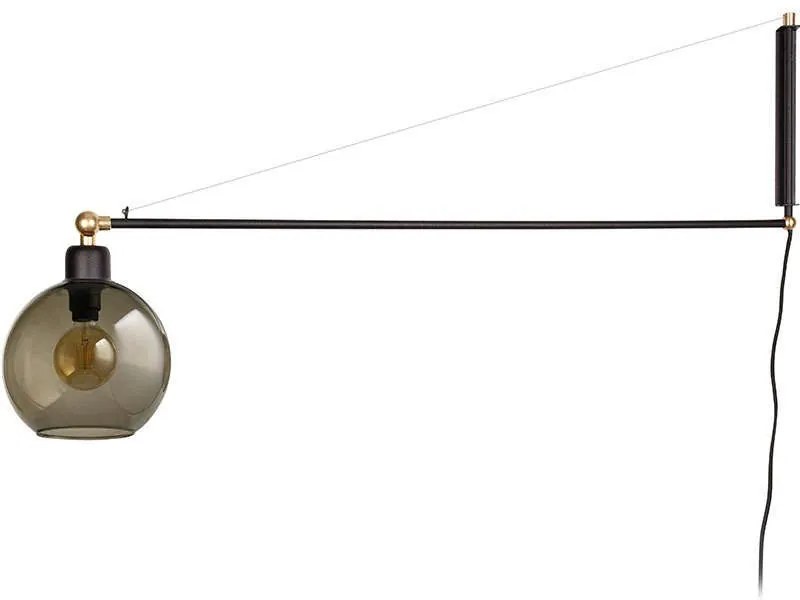 Φωτιστικό Τοίχου Crane 9374 Black Nowodvorski Metal, Glass