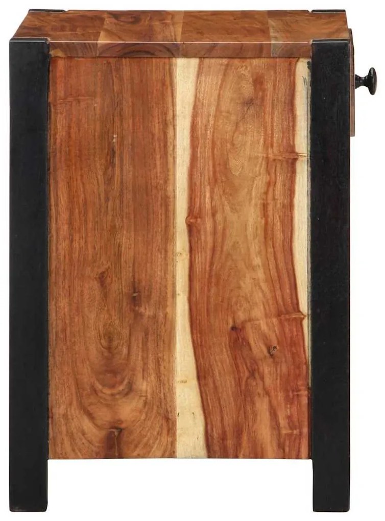 vidaXL Κομοδίνο 2 pcs Καφέ 40 x 35 x 50 εκ. Στερεό Ξύλο Ακακίας