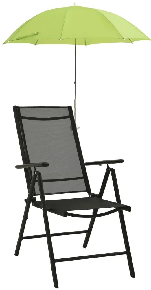 vidaXL Ομπρέλες για Καρέκλες Κάμπινγκ 2 τεμ. Πράσινες 105 εκ.