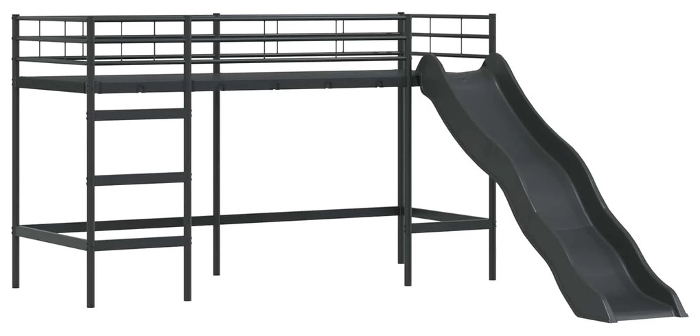 vidaXL Μαύρο και μπλε 90 x 190 cm