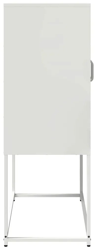 vidaXL Highboard Λευκό 68x39x107 cm Ατσάλι