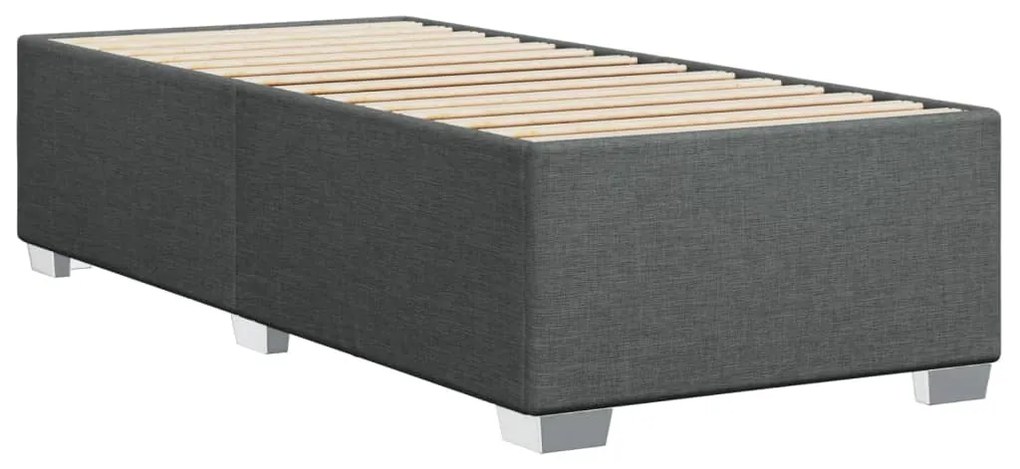 ΚΡΕΒΑΤΙ BOXSPRING ΜΕ ΣΤΡΩΜΑ ΣΚΟΥΡΟ ΓΚΡΙ 100X200 ΕΚ. ΥΦΑΣΜΑΤΙΝΟ 3288093