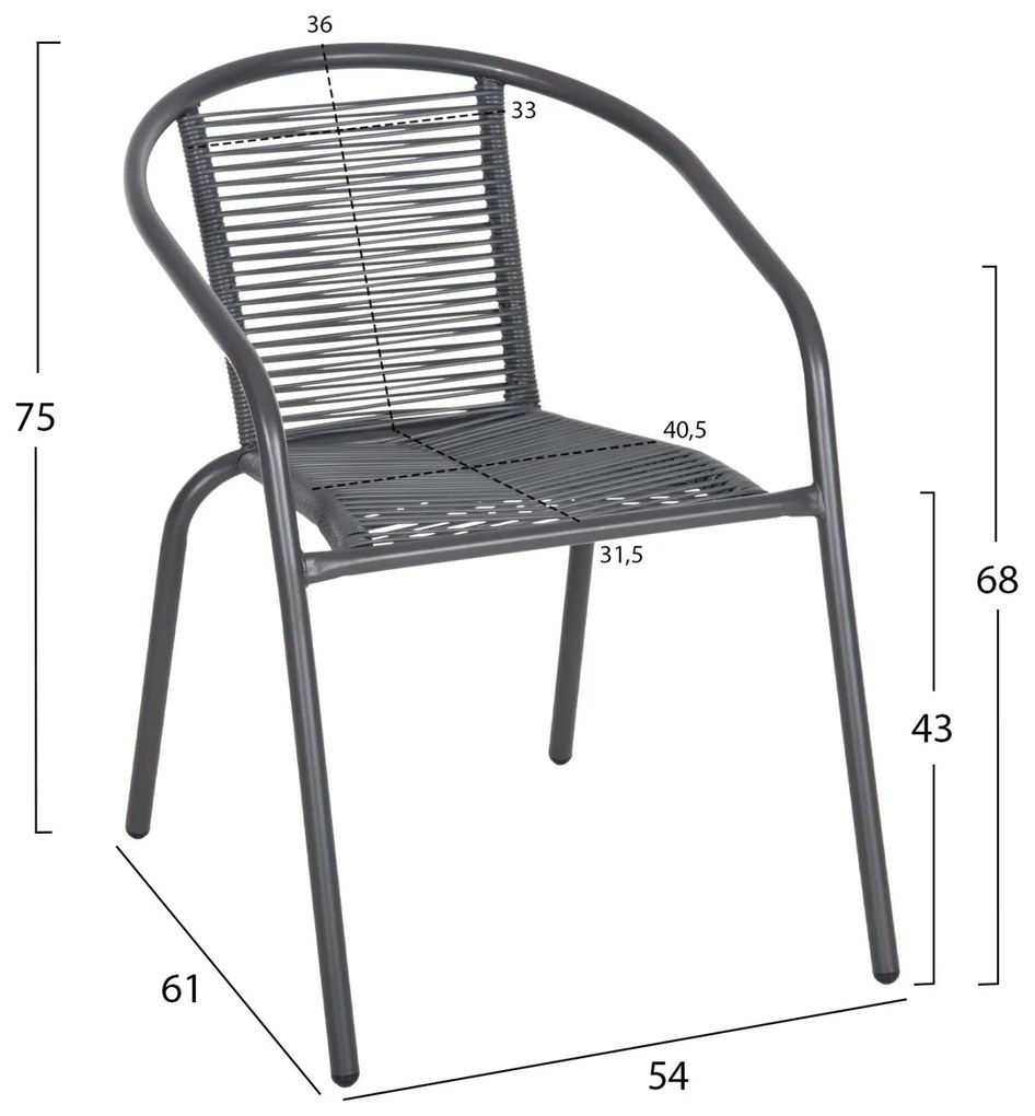 ΠΟΛΥΘΡΟΝΑ SWIFTER  ΜΕΤΑΛΛΟ ΓΚΡΙ-ΣΥΝΘ. RATTAN ΓΚΡΙ 54x61x75Υεκ.