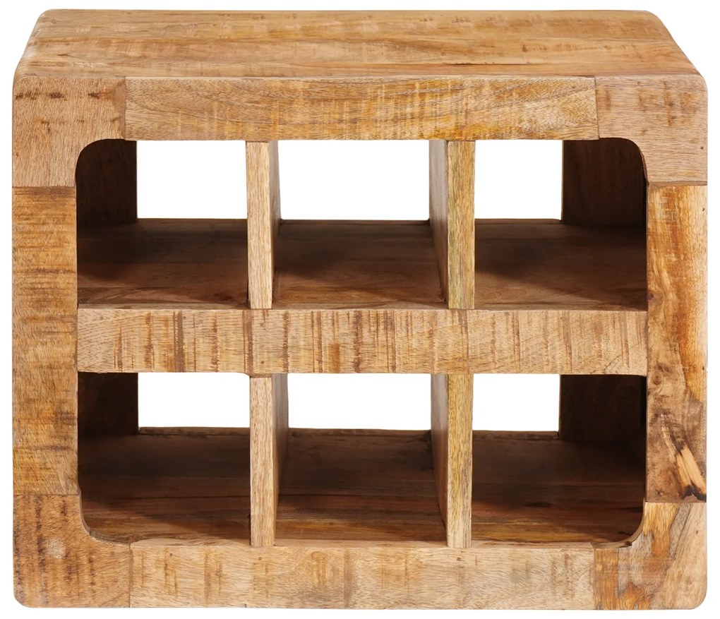 vidaXL Ράφι Κρασιού Επιτοίχιο Καφέ 44 x 30 x 35 εκ. Μασίφ ξύλο μάνγκο