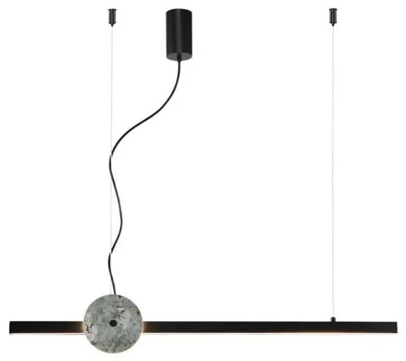 Κρεμαστό Φωτιστικό Οροφής LED 24W IP20 3000K Anais 4300900 Viokef-4300900-Μαύρο 4300900