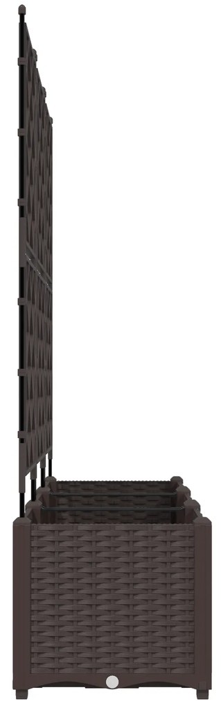 vidaXL Γλάστρα Κηπουρικής με Πλέκτη 3 τεμ Καφέ 120x40x143 εκ.
