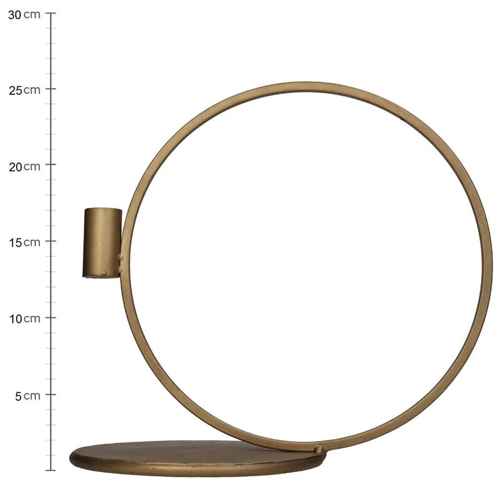 Κηροπήγιο Χρυσό Μέταλλο 28.5x16.5x26cm - 05152019 - 05152019