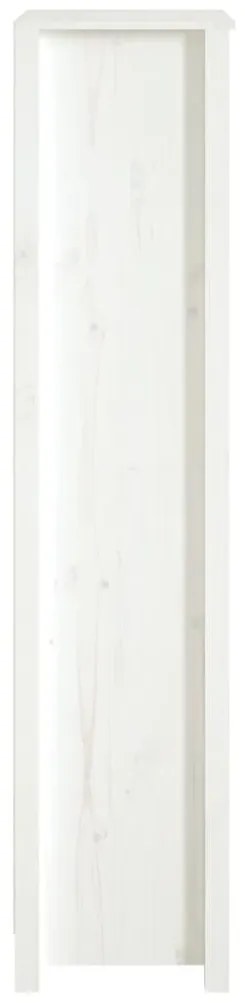 vidaXL Βιβλιοθήκη Λευκή 50 x 35 x 154 εκ. από Μασίφ Ξύλο Πεύκου